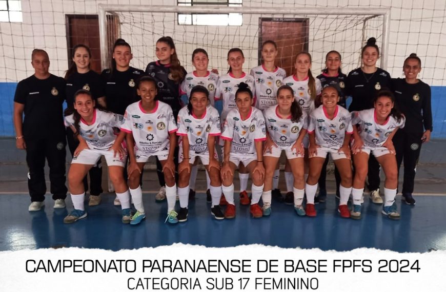 Colombo lidera o Campeonato Paranaense de Futsal Feminino Sub 17 com aproveitamento de 100% e saldo de 34 gols