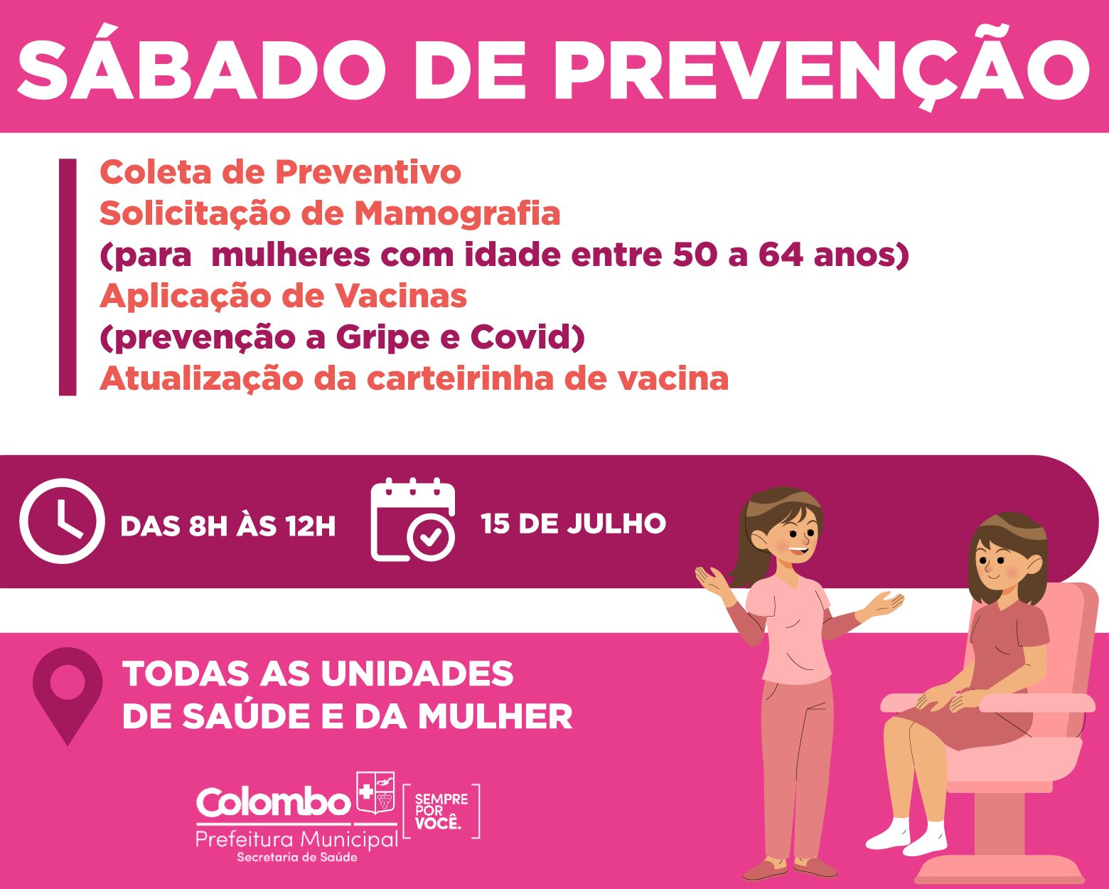 A Secretaria Municipal de Saúde solicita à população que retire seus exames  solicitados no Posto de Saúde, tais como: Pré-câncer, ecografias e  receitas. - Notícias - Prefeitura Municipal de Sentinela do Sul