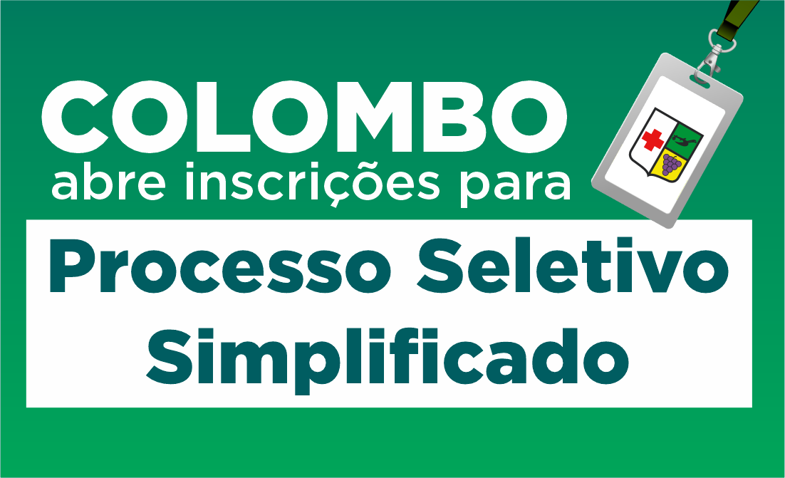 Colombo abre inscrições para Processo Seletivo Simplificado