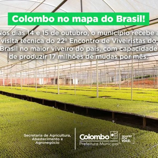 Colombo recebe visita técnica do Encontro de Viveiristas do Brasil