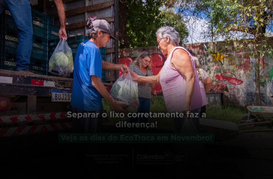 Com o EcoTroca, seus recicláveis viram alimentos fresquinhos!