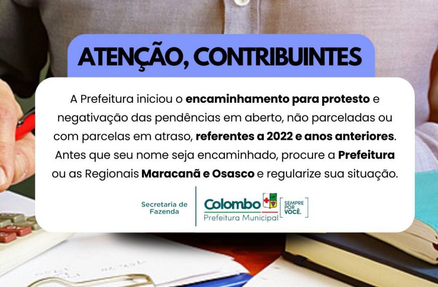 Prefeitura inicia encaminhamento de débitos em atraso para protesto