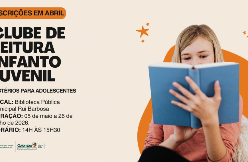 Biblioteca de Colombo abre inscrições para Clube do Livro voltado a crianças e adolescentes