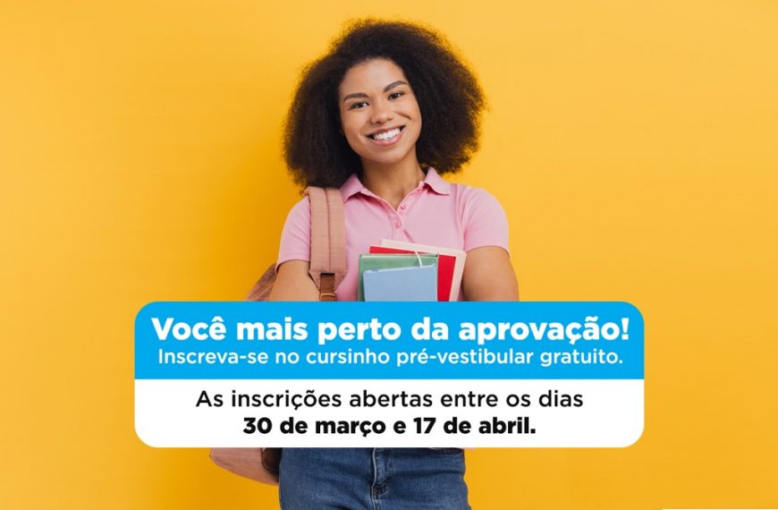 Já estão abertas as inscrições para cursinho pré-vestibular gratuito voltado à juventude de Colombo