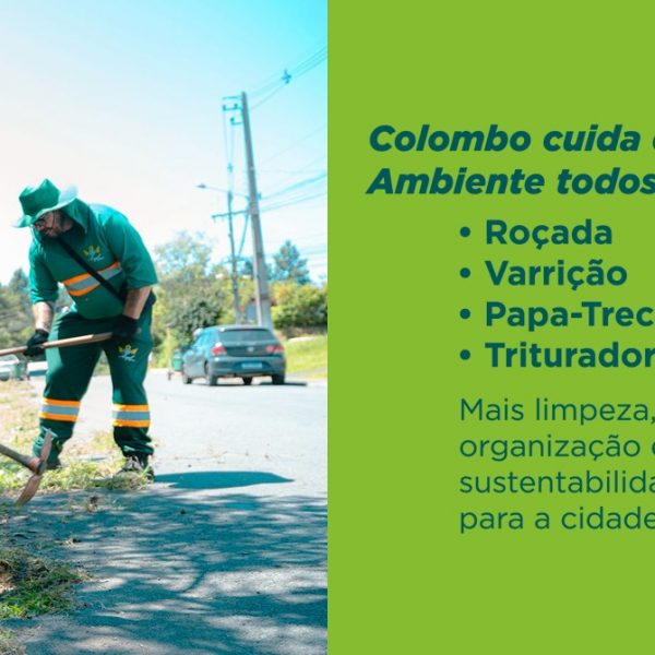 Serviços de limpeza urbana reforçam cuidado com o meio ambiente em Colombo