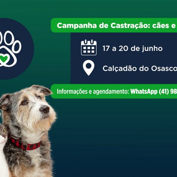 Cadastros abertos para campanha gratuita de castração em Colombo