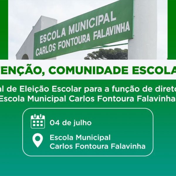 Colombo publica edital para eleição de diretor em escola municipal