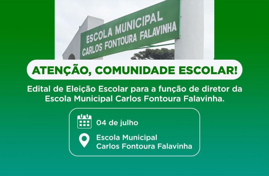 Colombo publica edital para eleição de diretor em escola municipal