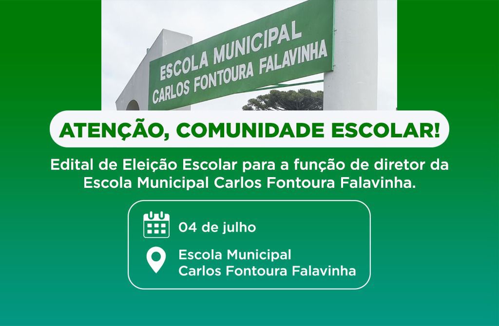 Colombo publica edital para eleição de diretor em escola municipal
