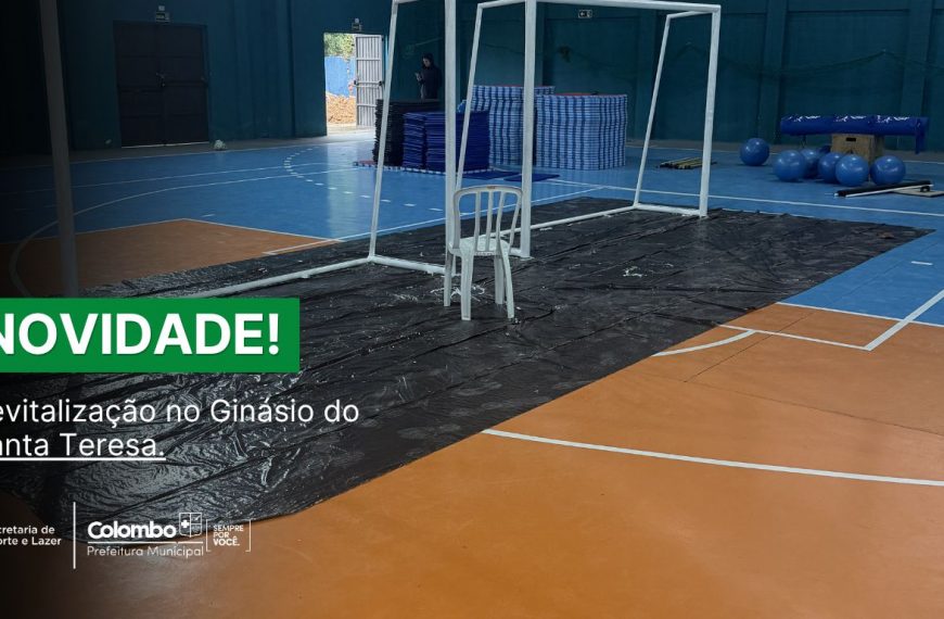 Ginásio do Santa Teresa passa por revitalização e recebe melhorias estruturais