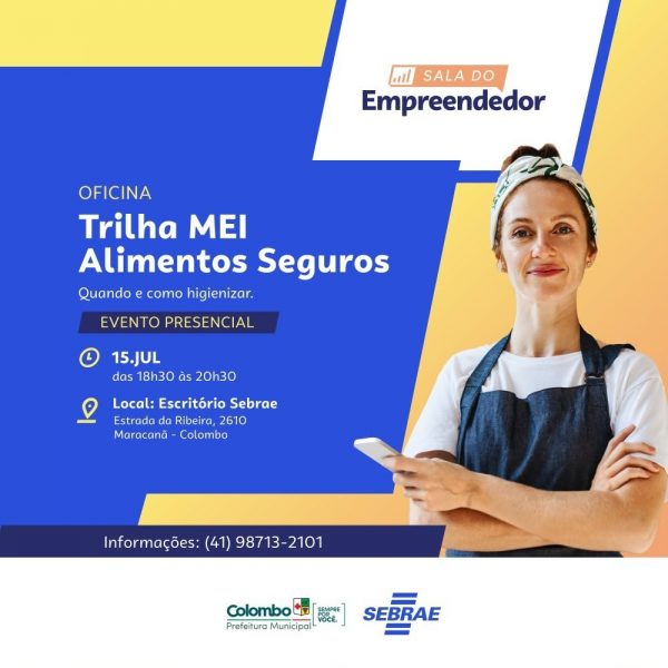 Trilha MEI Alimentos Seguros abre inscrições para empreendedores do setor gastronômico em Colombo