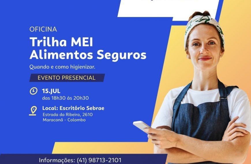 Trilha MEI Alimentos Seguros abre inscrições para empreendedores do setor gastronômico em Colombo