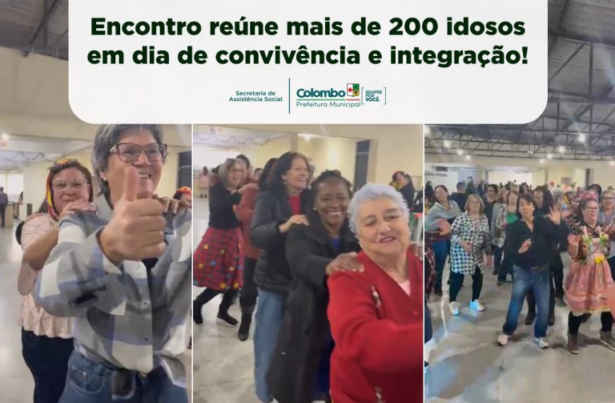 Um dia de encontros, histórias e alegria reúne mais de 200 idosos em Colombo