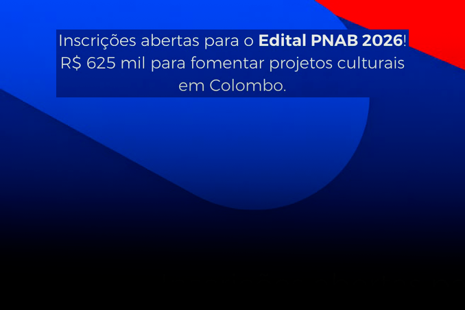 Colombo abre edital da PNAB com R$ 625 mil para projetos culturais