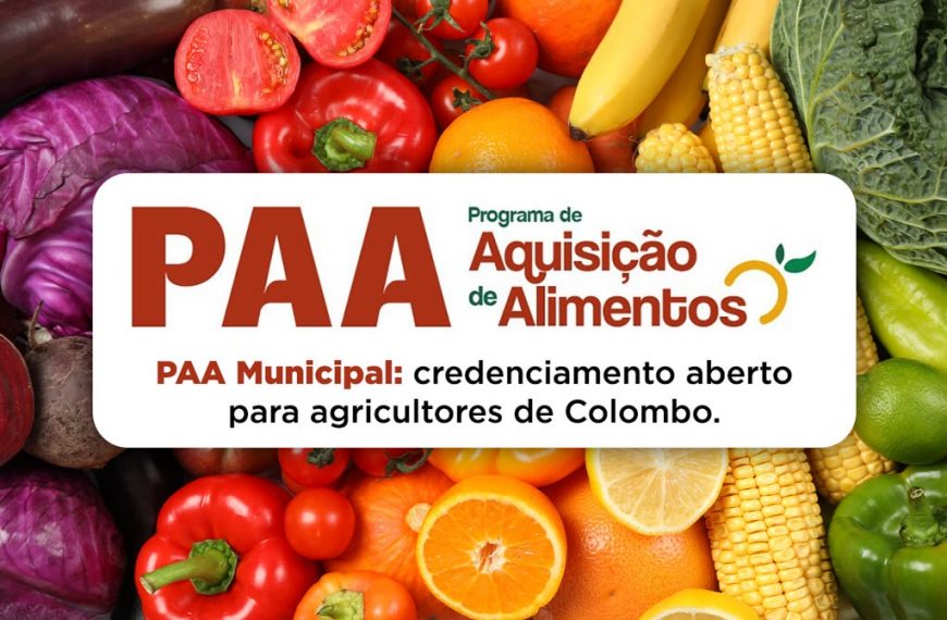 PAA Municipal abre credenciamento para agricultores