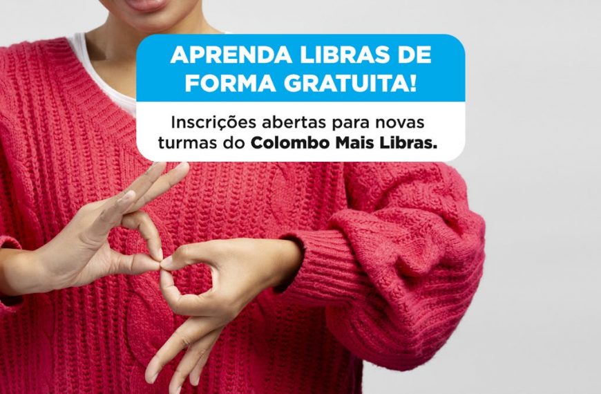 Inscrições para novas turmas do Colombo Mais Libras estão abertas