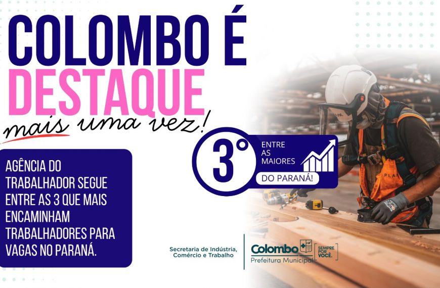 Colombo segue entre os três Sines que mais encaminham trabalhadores para vagas no Paraná