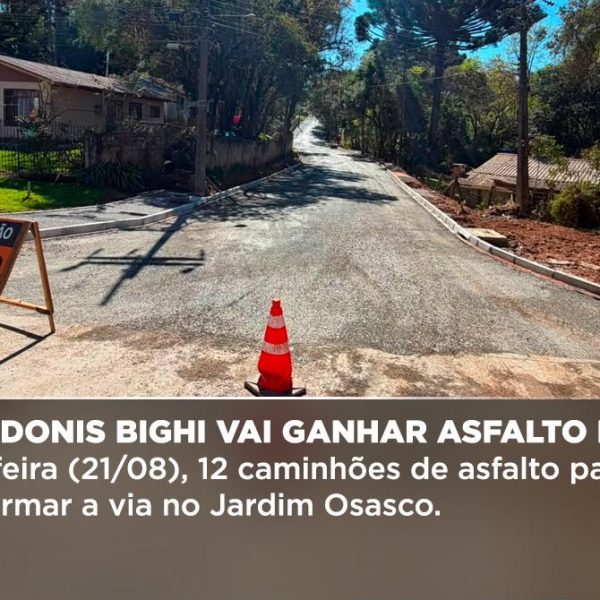 Rua Odonis Bighi será pavimentada