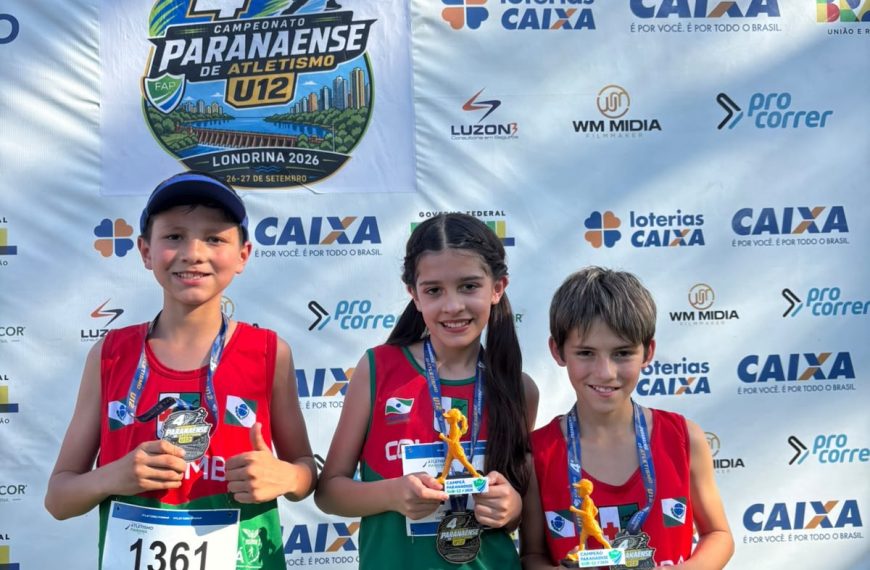 Colombo conquista três ouros e dois recordes no Campeonato Paranaense Sub-12 de Atletismo